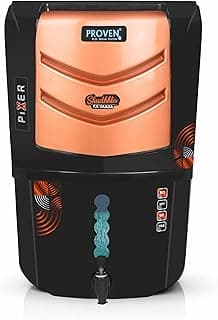 Proven Pixer Aqua RO+UV+UF+Copper Water Purifier | 12L Tank | TDS Controller | ISI Certified | Sleek Black Design | Made in India | 1-Year Warranty | Ideal for Home & Kitchen Use