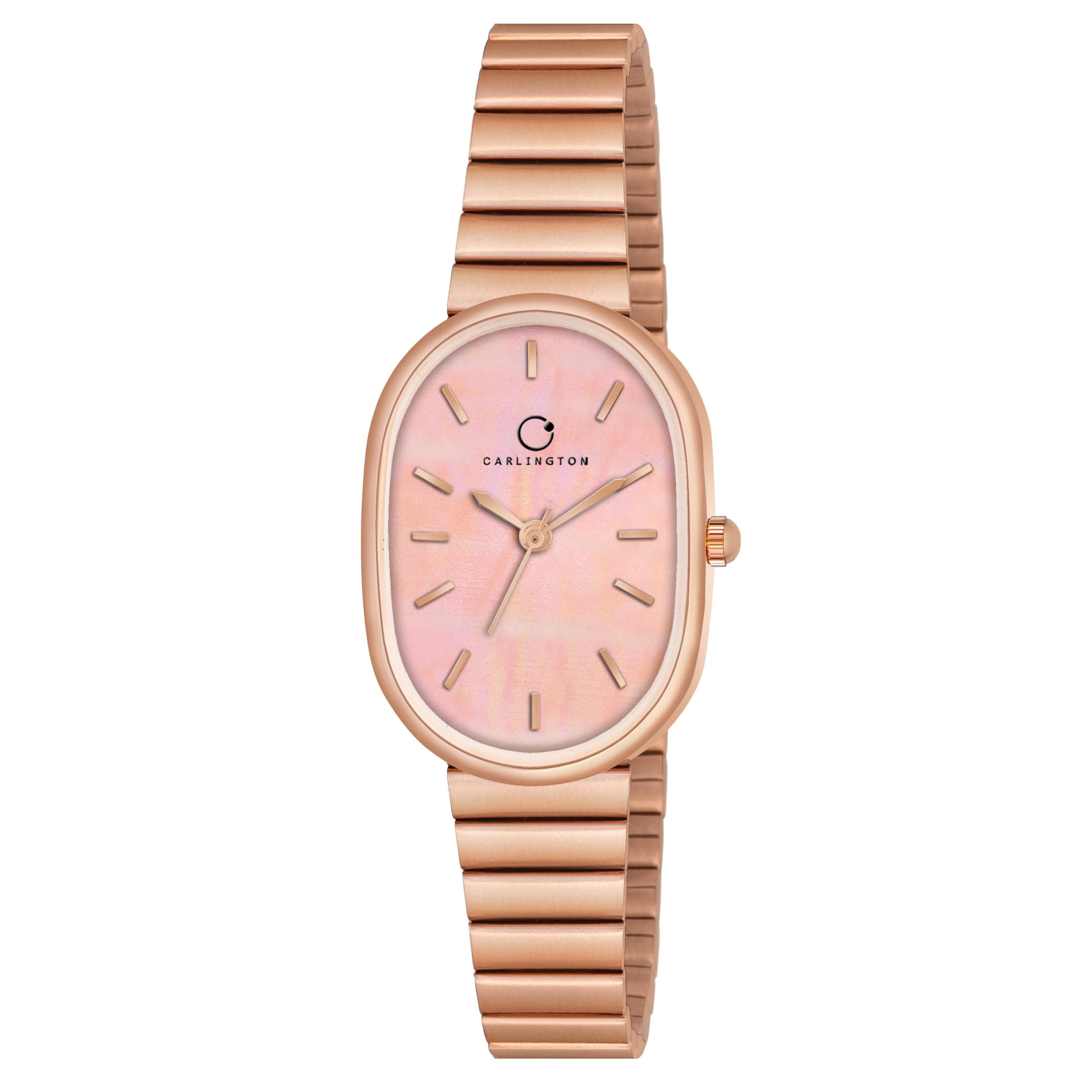 Carlington Iconic Analog Watches for Women with Premium Linked Stainless Steel Strap - CT 2031