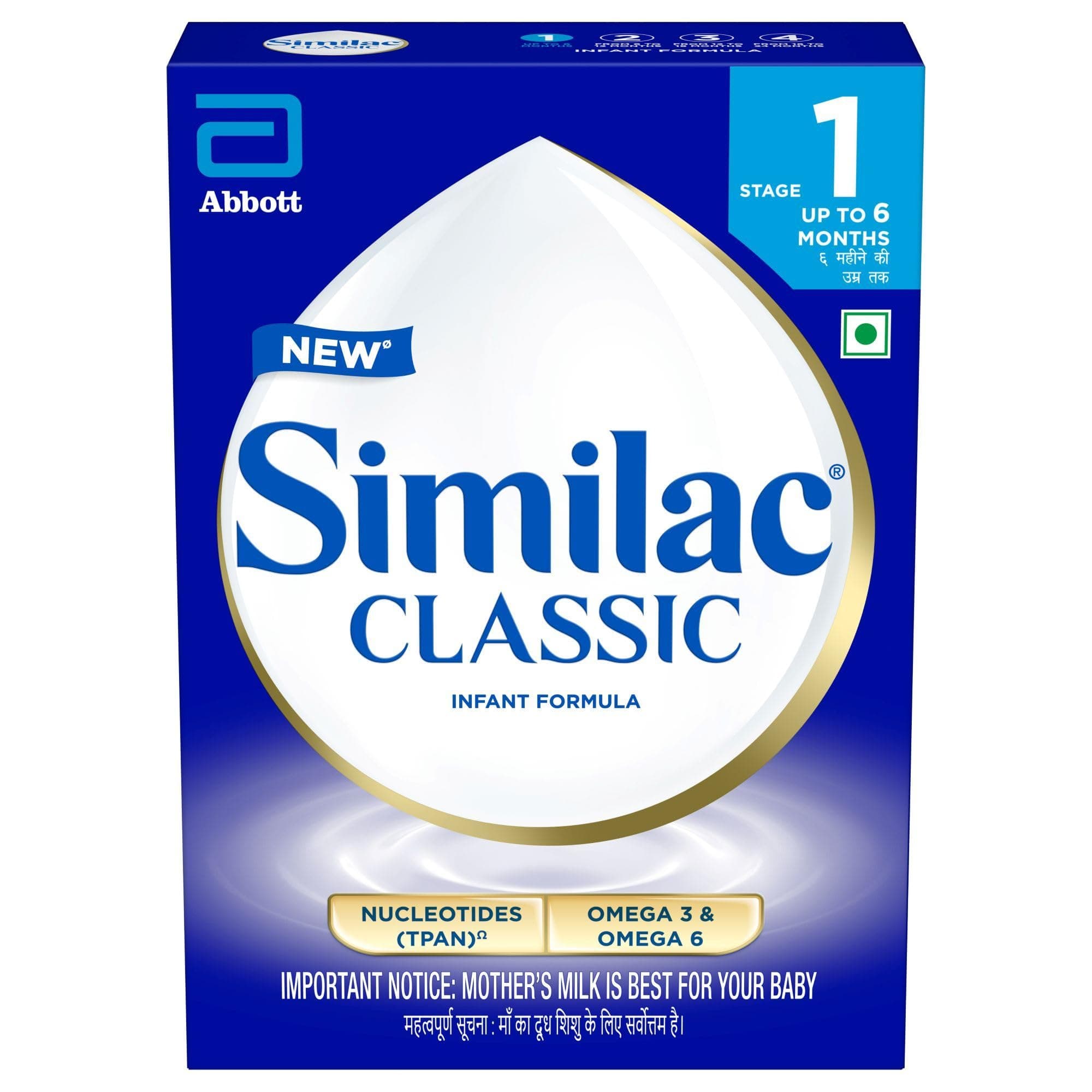 Similac Classic Stage 1 (Up to 6 months) Infant Formula -400 Gms Powder