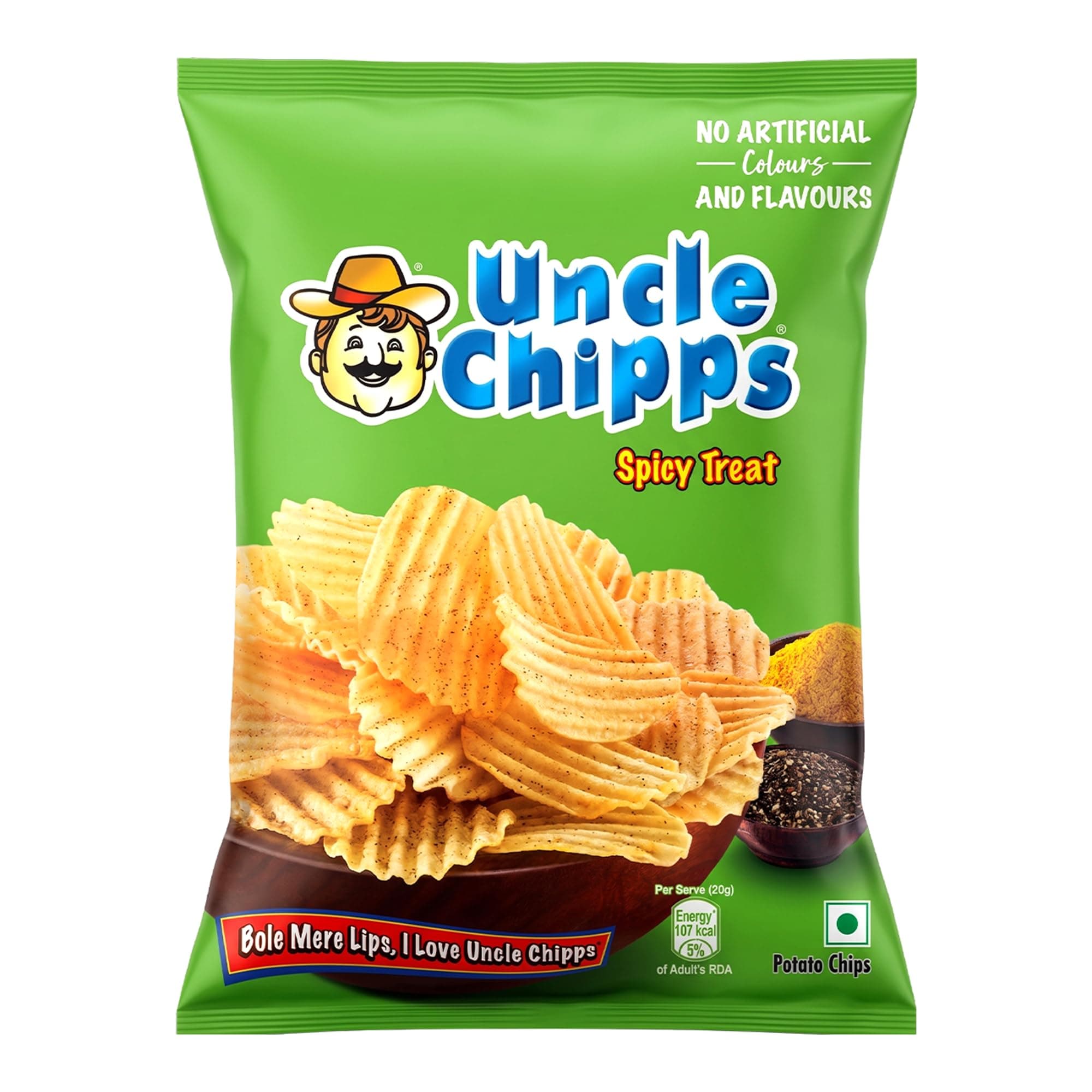 Uncle Chipps Spicy Treat, 80gm Pouch