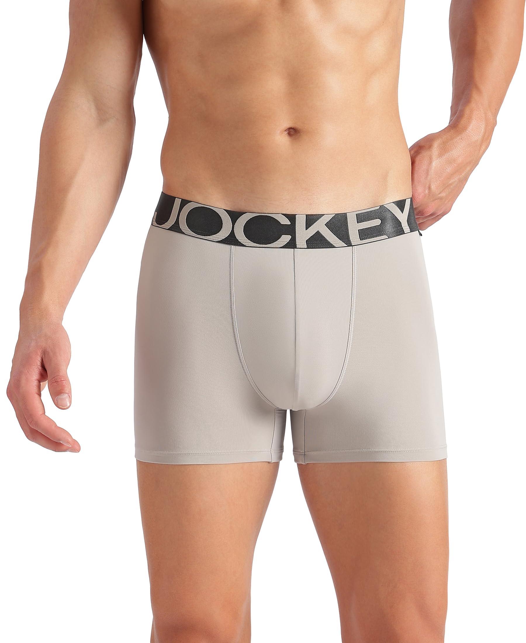 Jockey IC28 Men Tactel Microfiber Elastane Stretch Solid Trunk with Moisture Move Properties_Paloma_XXL