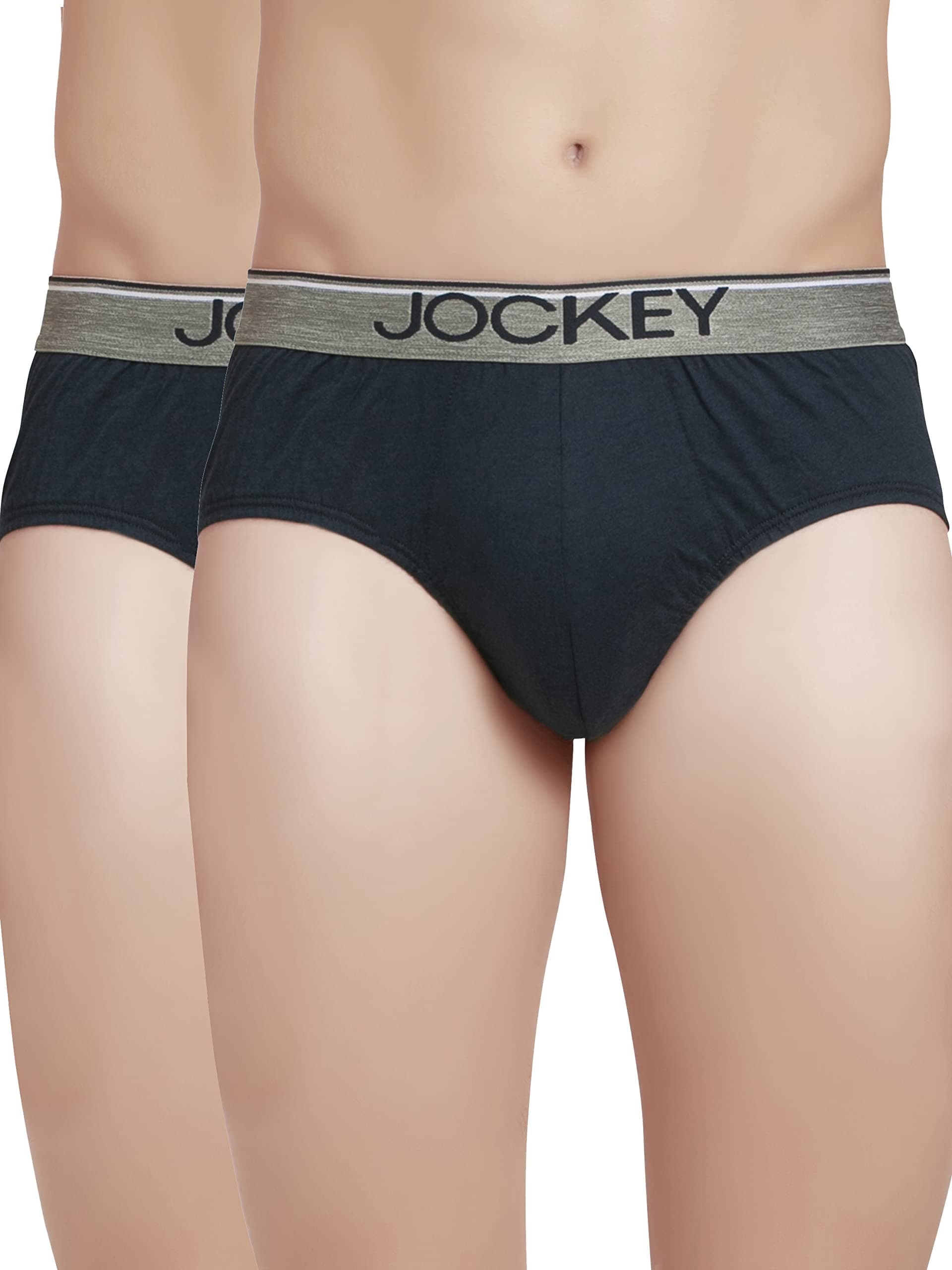 Jockey Men's Cotton Square Cut Brief (Pack of 2) (8901326108024_8037_Small_Navy)(color may vary)