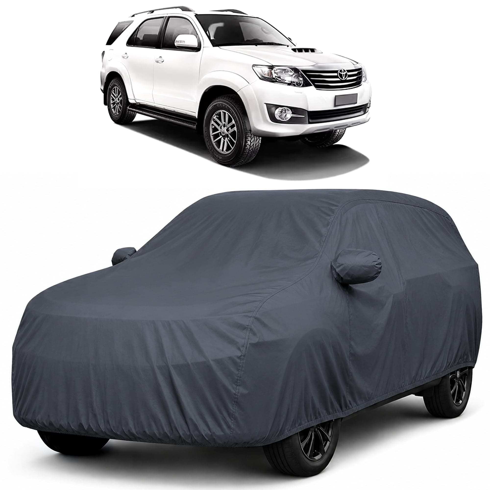 Autofact Premium Car Cover for Fortuner 2009-2015 | All Weather Waterproof Full Body Car Cover | Light-Weight Triple-Stitched Outdoor Shield with UV Protection, Dustproof & Heat-Resistant