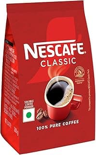 NESCAFE Classic Instant Coffee Powder | Great start to your morning | 100% Pure Coffee | 200g Pouch