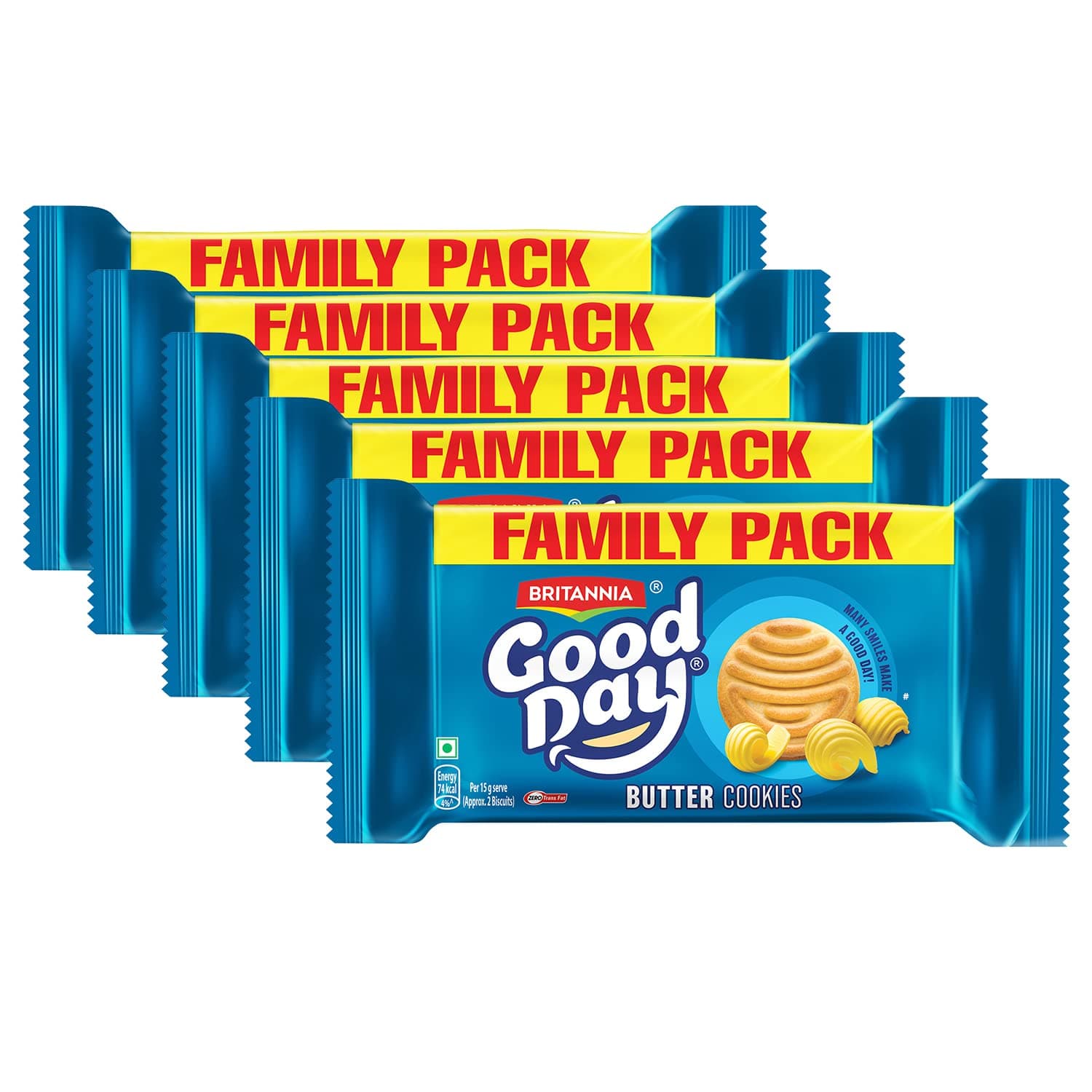 Good Day Britannia Butter Cookies, 120Gm Pack of 5 - Butter