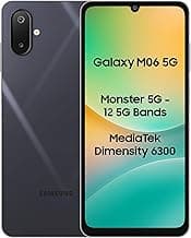 Samsung Galaxy M06 5G Mobile (Blazing Black, 4GB RAM, 128GB Storage) | MediaTek Dimensity 6300 | AnTuTu 623K+ | 12 5G Bands | 25W Fast Charging | 4 Gen OS Upgrades | 50MP Camera | Without Charger