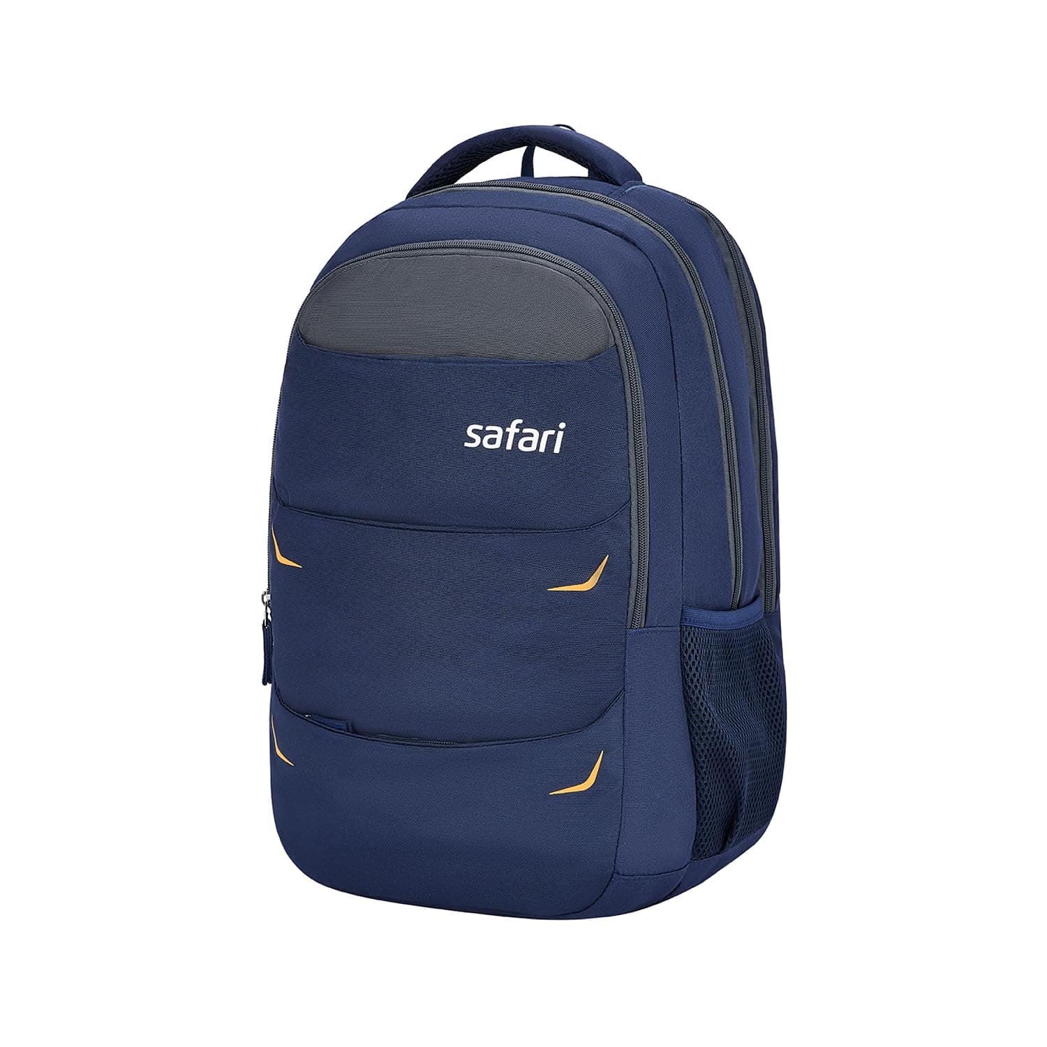 Safari Omega Pro Laptop Backpack With Raincover, 3 Compartments, Bottle Holder, Organizer, Unisex Bag For Boys & Girls, School/College/Office/Travel Bag, Color- Blue, 35L