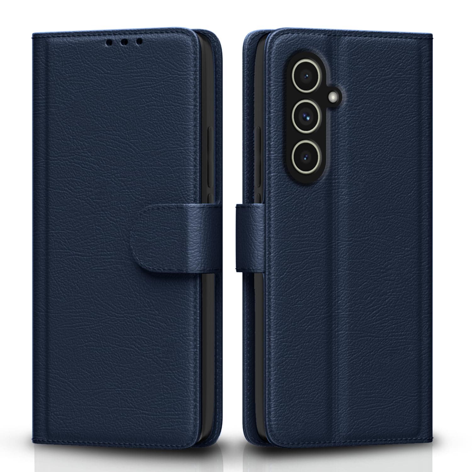 Pikkme Samsung Galaxy A54 5G Flip Cover Leather Finish | Inside TPU with Card Pockets | Wallet Stand and Shock Proof | Complete Protection Flip Case (Blue)