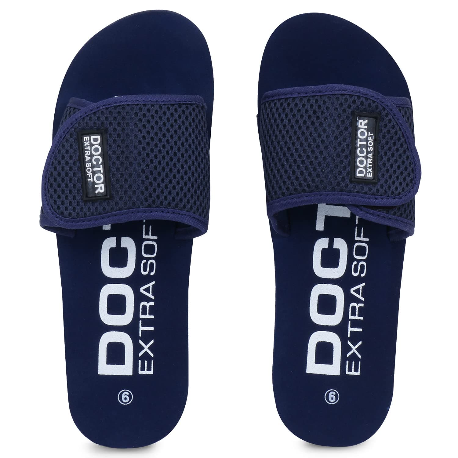 DOCTOR EXTRA SOFT Women's Orthopaedic and Diabetic Adjustable Strap Comfort Fitting Dr Flipflops and House Slippers for Women€™s and Girl€™s Slides OR-D-17-WOMEN-CUP-NAVY-6UK