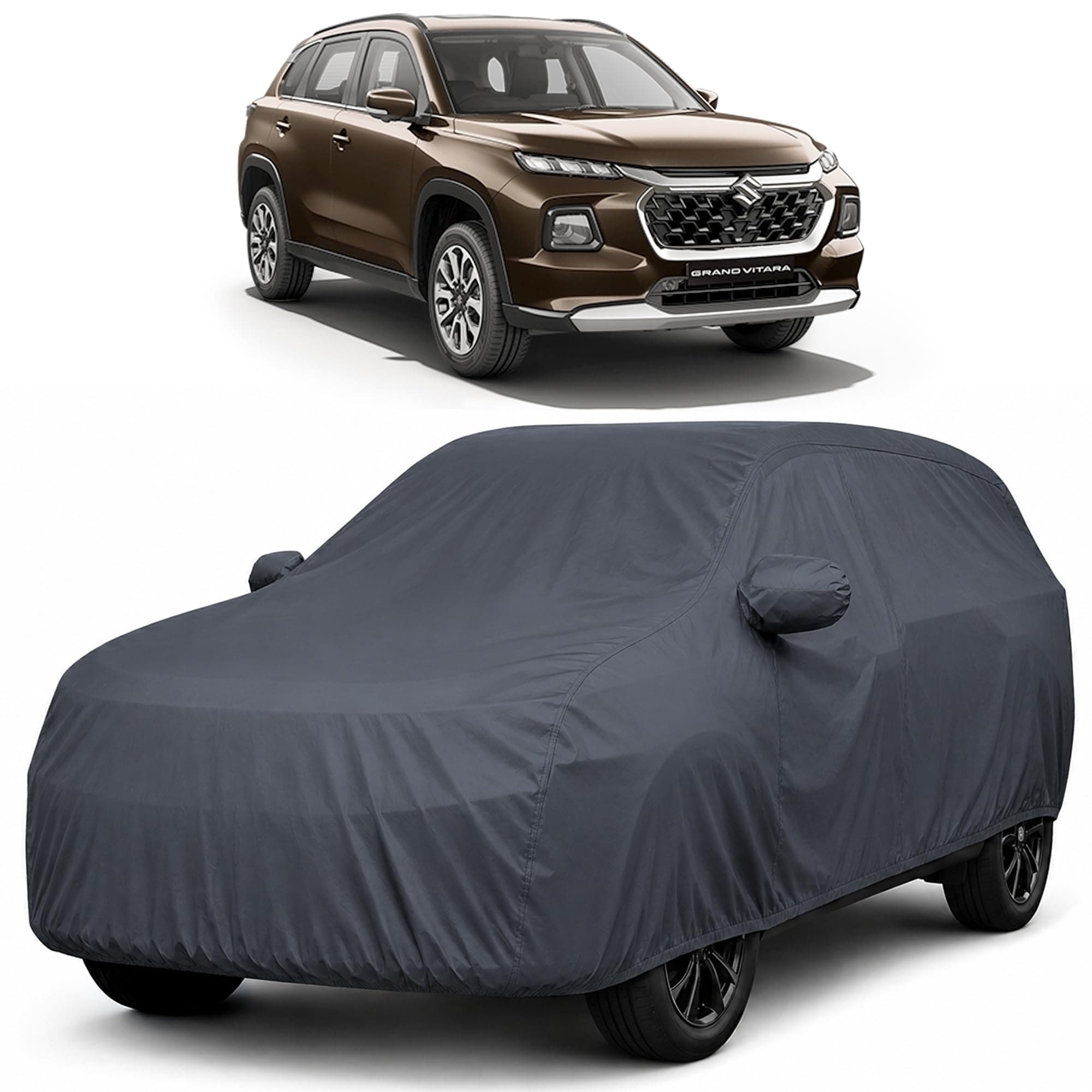 Autofact Premium Car Cover for Grand Vitara | All Weather Waterproof Full Body Car Cover | Light-Weight Triple-Stitched Outdoor Shield with UV Protection, Dustproof & Heat-Resistant