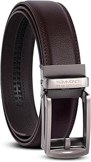 HAMMONDS FLYCATCHER Genuine Leather Belt for Men, Premium Leather Belt with Auto Lock mechanism, Mens Belt Leather Branded with Slide Lock for Everyday Wear