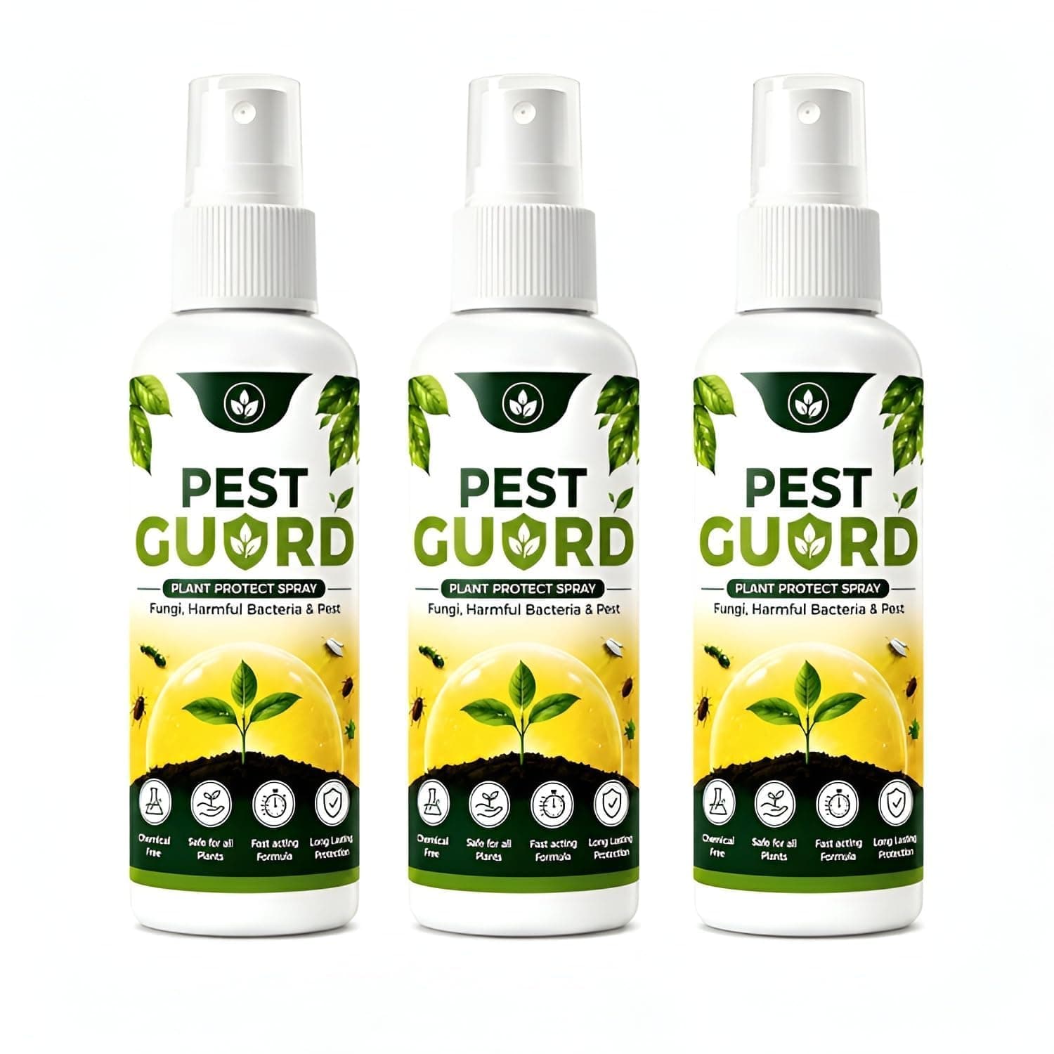 Pest Guard Plant Protect Spray 50ml | Ready-to-Use Plant Protection Spray | Helps Maintain Healthy Indoor & Outdoor Plants | Easy Application Formula for Gardens, Houseplants & Decorative Plants Pack_3