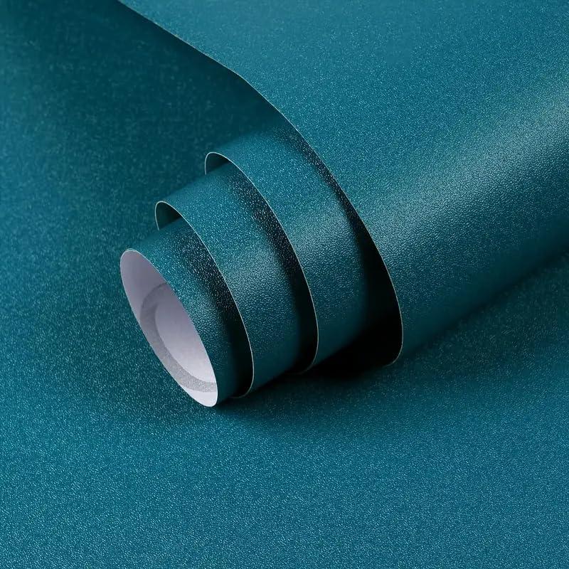 FOKRIM Green Wallpaper for Wall Sticker for Home,Office 45.5x305cm 14 SQFT Sticker Peel and Sticker Removable Self Adhesive Waterproof (Pack of 1)