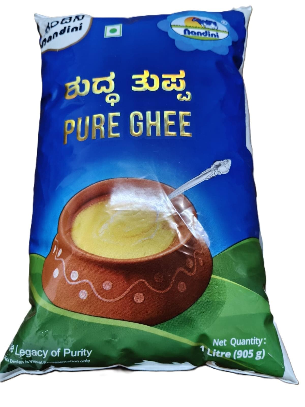 Nandini Pure Cow Ghee, 1 Litre (Pouch)