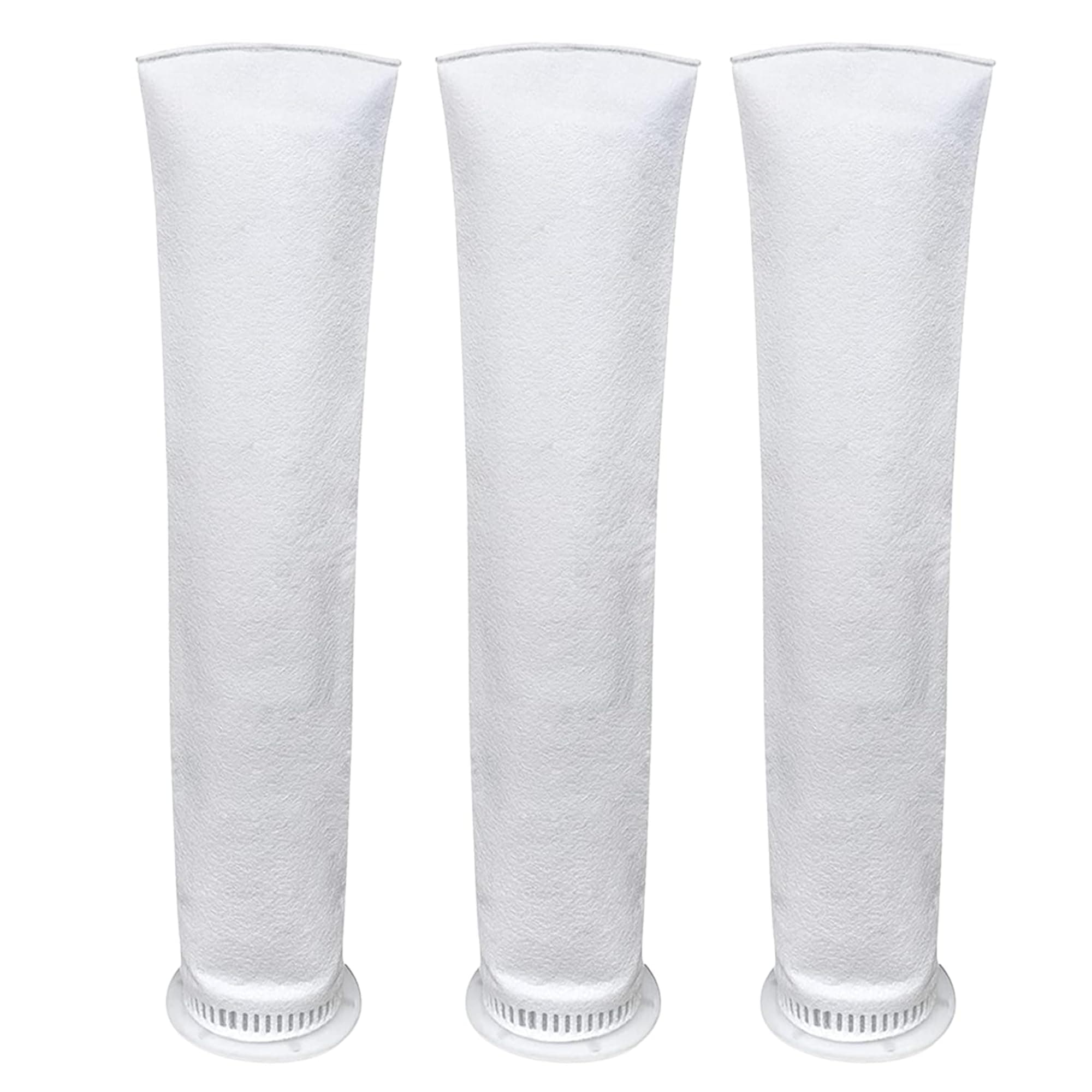 Purocell 3pcs Bag Filter for Water Tank, 5 Micron Sediment Filter for Overhead Water Tank & 20 Inch Big Blue Housing | Reusable Cartridge for Sand, Dirt, Silt, Mud & Rust Particles | 20" x 4" Bag