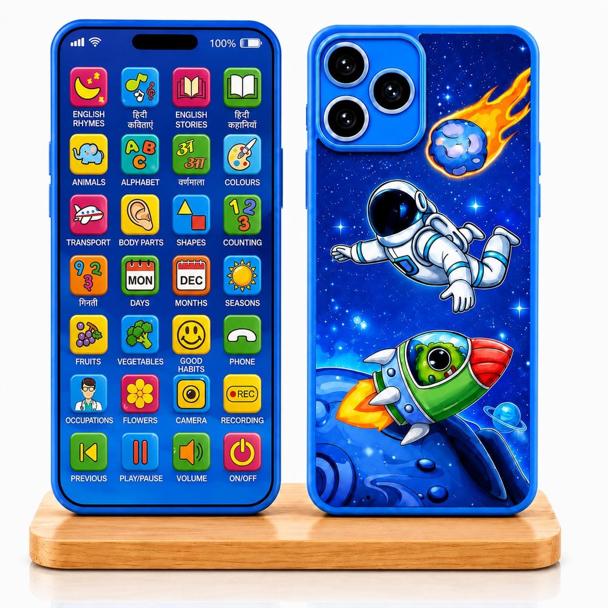 Kids Phone – Rechargeable Toy for Kids with 24 Learning Modes | Talking Dummy Mobile for Boys & Girls Age 2–12 | Educational Mobile Phone Toy with, Music & Games Flash Card
