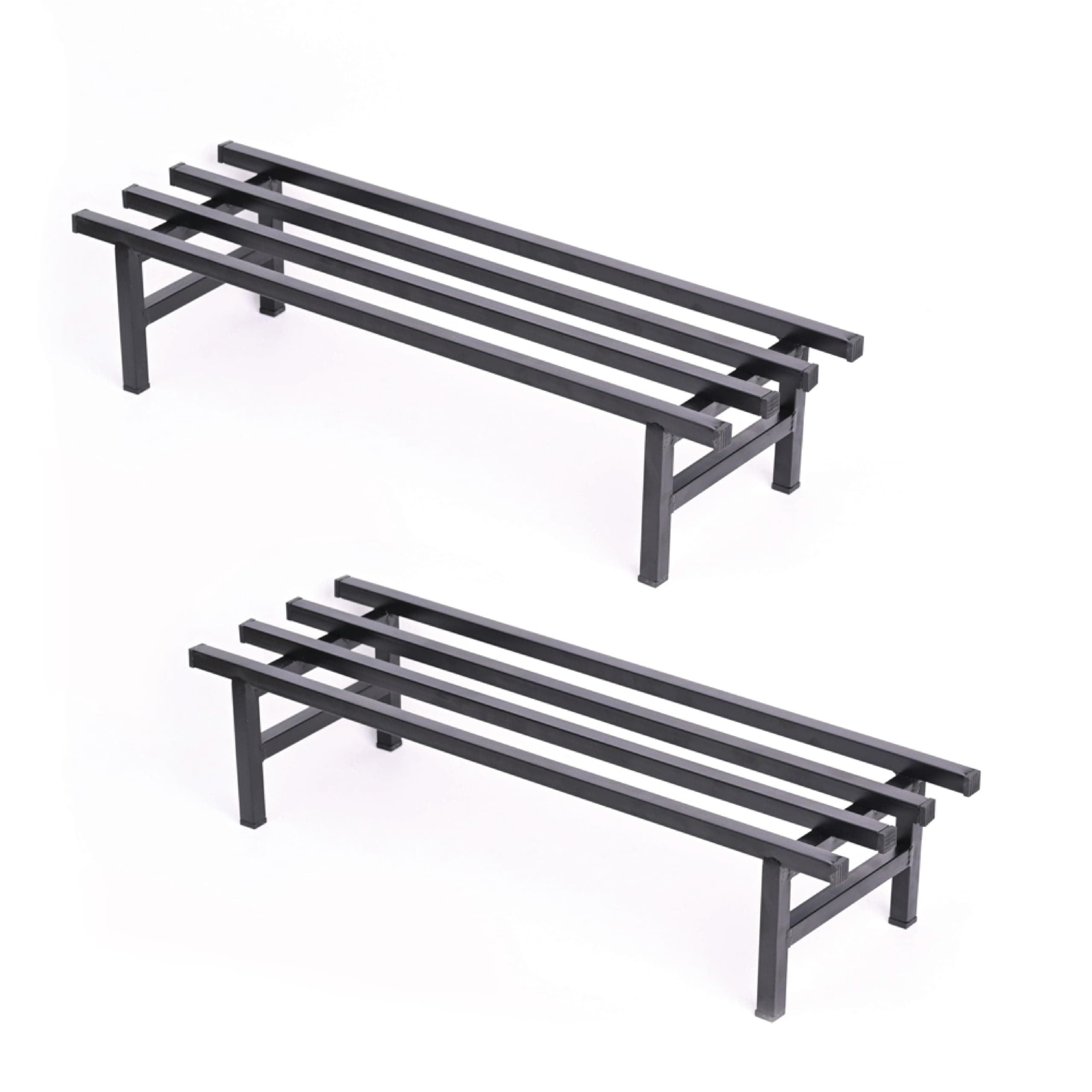 UGAOO Elevate Heavy Duty Metal Plant Stand Set of 2 - Black | Iron Plant Stand for Indoor & Outdoor Use | Large Pot Holder for Balcony, Patio, Living Room, Garden & Home Decor