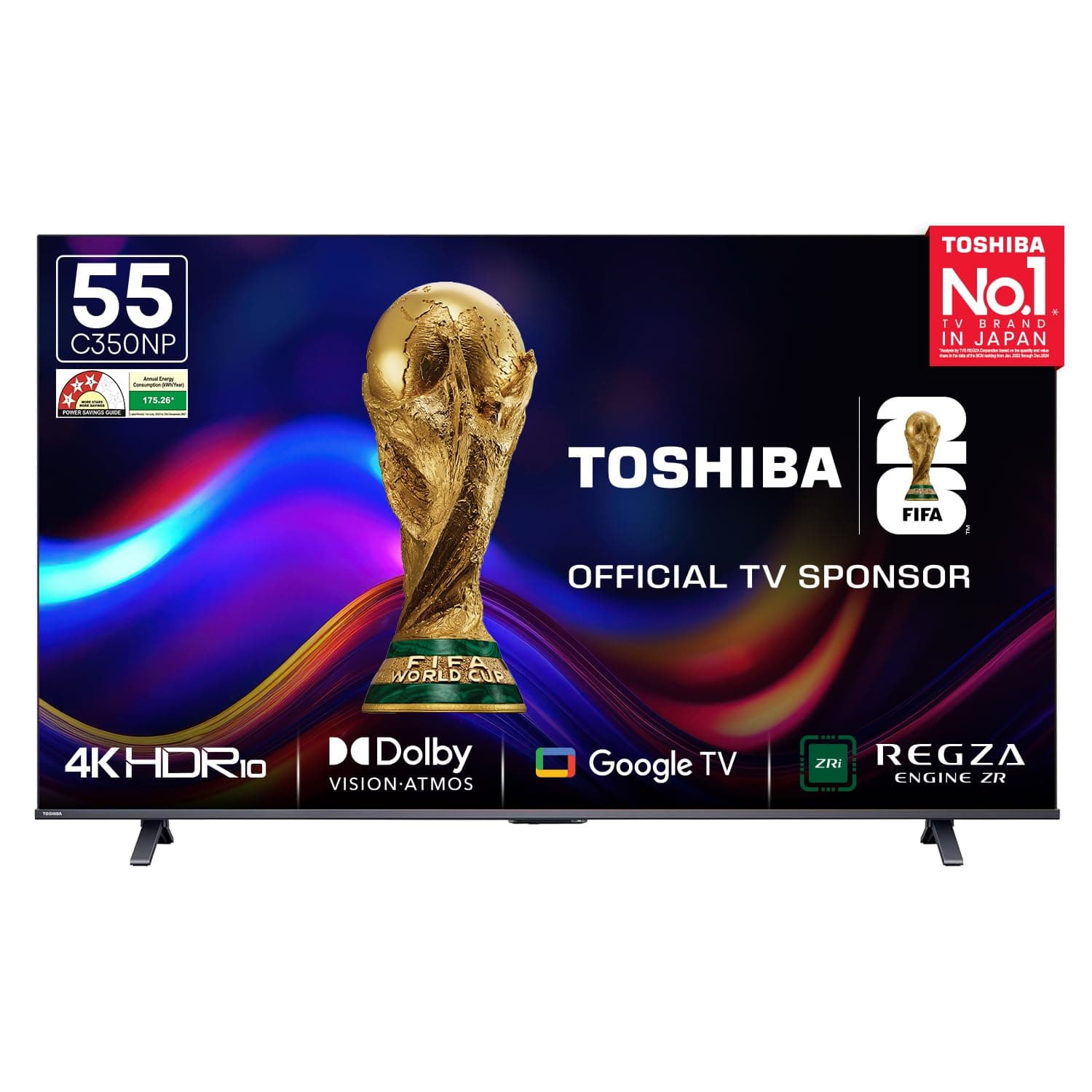 Toshiba 139 cm (55 inches) C350NP Series 4K Ultra HD Smart LED Google TV 55C350NP (Black)