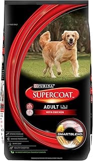 SUPERCOAT Purina Adult Dry Dog Food, 1+ Years, with Chicken, Smartblend Precise Nutrition for Whole Body Health, No Artificial Colours & Flavours, 2.5Kg, Bag