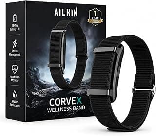 AILKIN Corvex Fitness Band - Premium Fitness Tracker Band | 45 Days Battery Life, Heart Rate, SpO2, HRV | Water Resistant | Tracker with Map - 24/7 Sports Activity and Sleep Tracker (Obsidian Black)