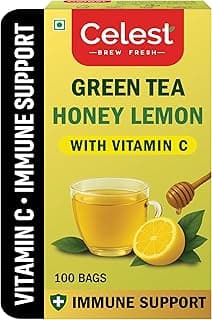 Celest Green Tea Lemon & Honey, with added Vitamin C, 100 Tea Bags | Green Tea