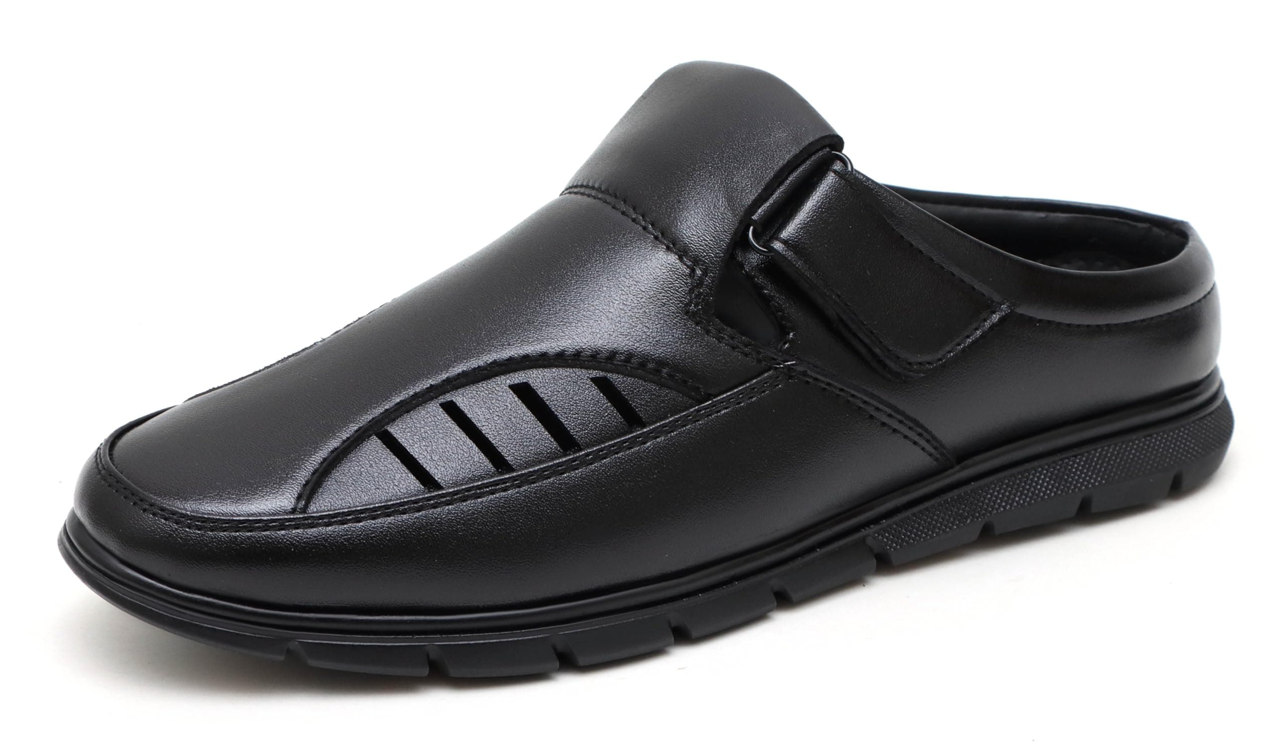 BRUTE Black Casual Slip On Back Open Sandals for Men's - 9 UK