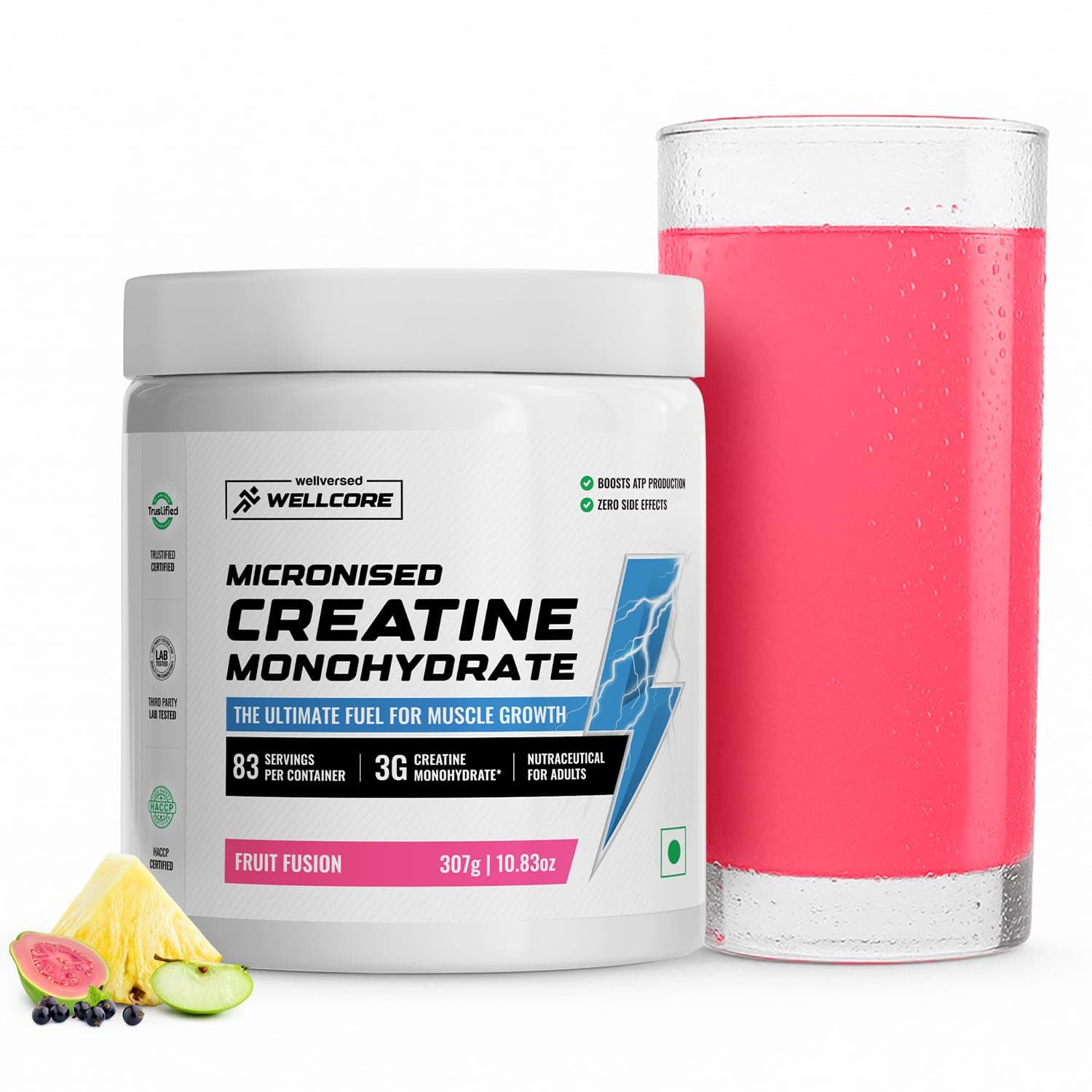 Wellcore Pure Micronised Creatine Powder (83 Servings, Fruit Fusion)