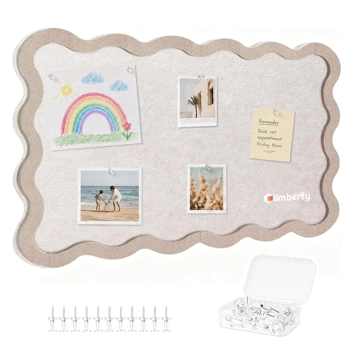 Climberty® Felt Bulletin Board Foldable Self Adhesive Pin Board