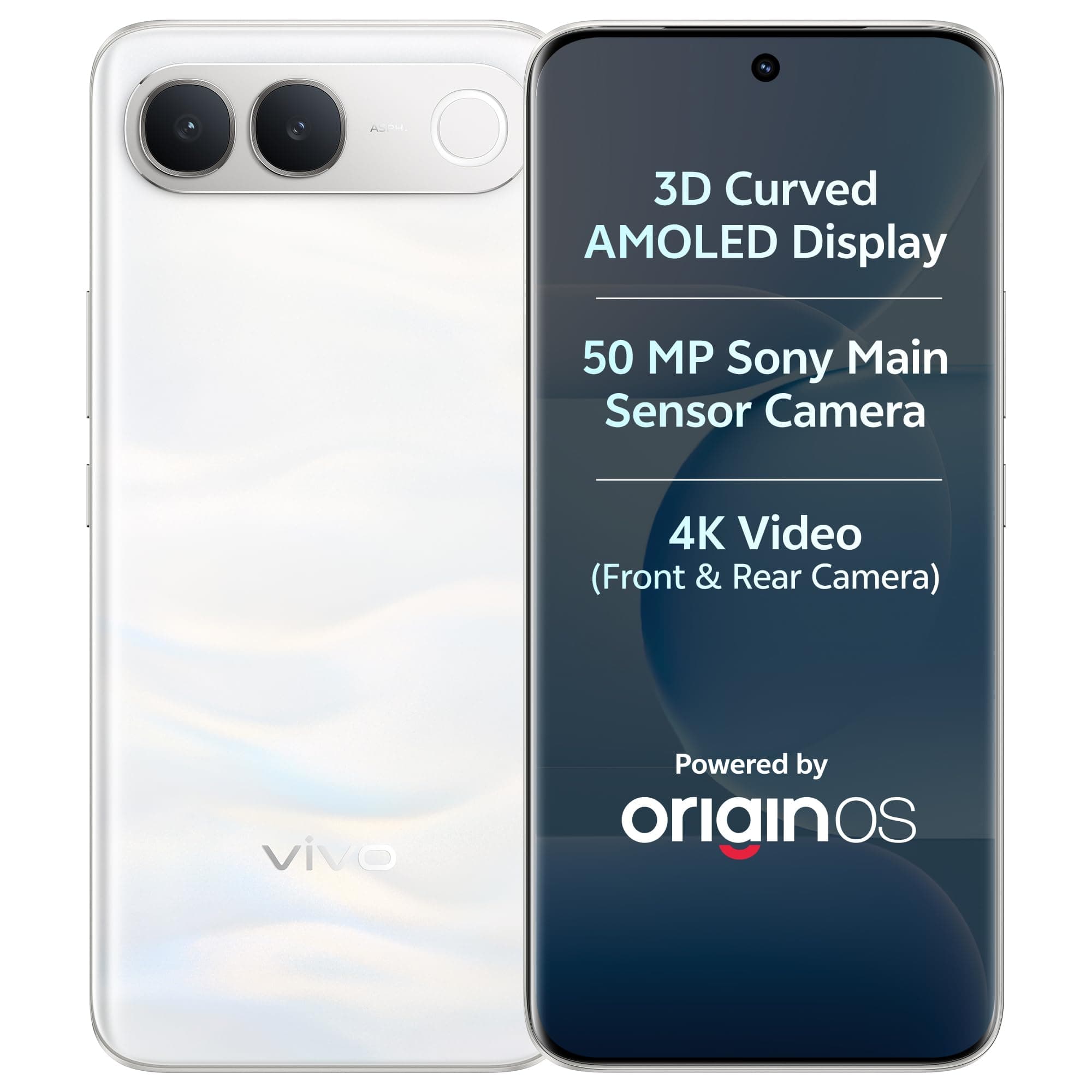 vivo S2 5G (Silk White, 8GB RAM, 128GB Storage) | 50MP Sony Camera | 4K Video | 7050 mAh Battery | 3D Curved AMOLED Display | MTK D-7360 Turbo Processor with No Cost EMI/Additional Exchange Offers