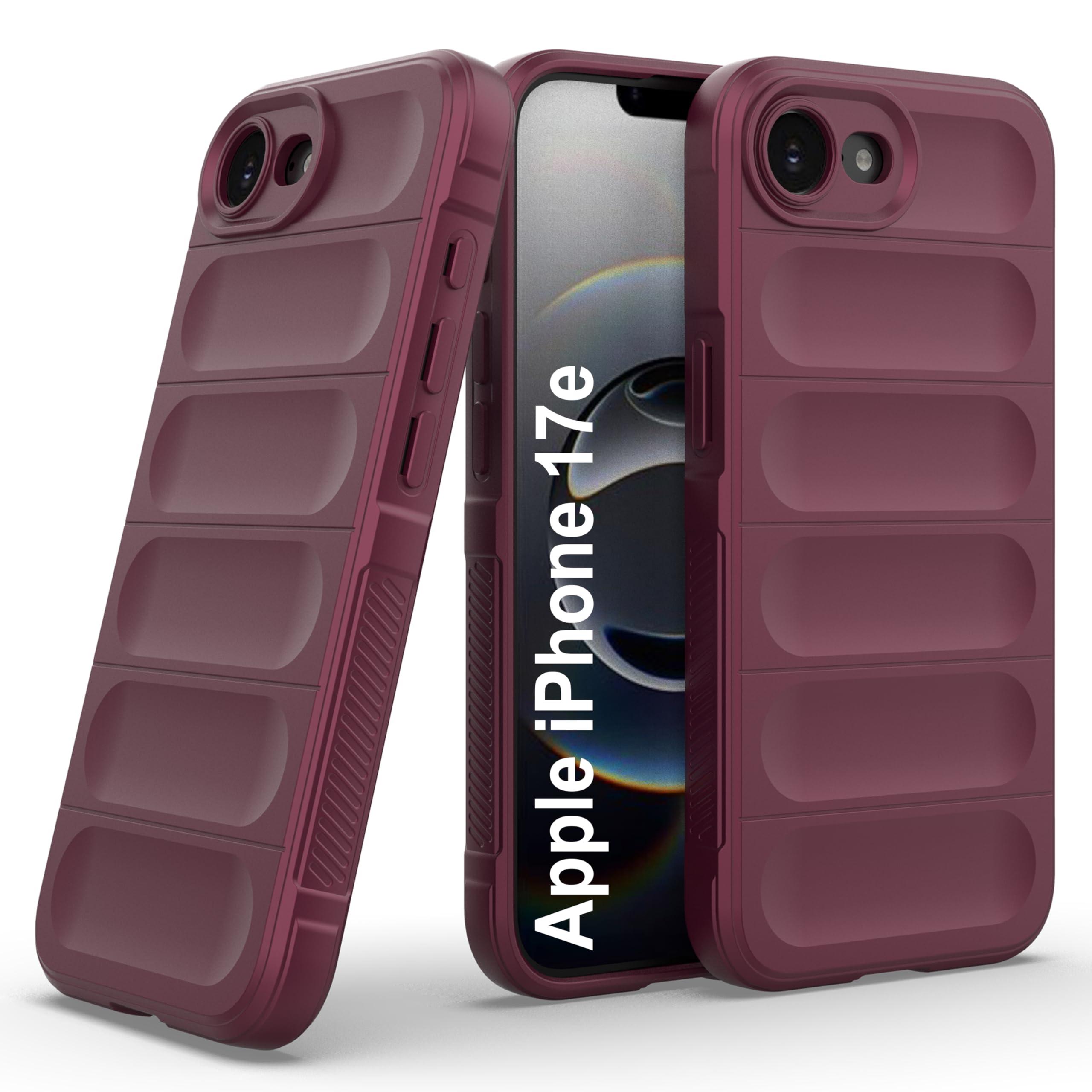 Zapcase Back Case Cover for iPhone 17e | Compatible for iPhone 17e Back Cover | Liquid Silicon Magic Case with Camera Protection | Plum