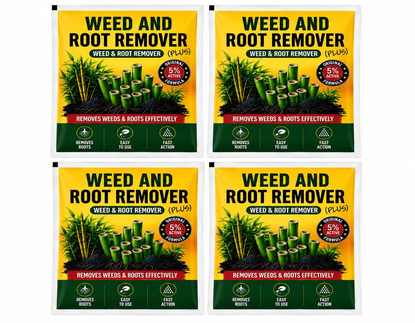 Weed and Root Remover 200G Ready to Use | Fast Acting Deep Penetrating Formula | Removes Weeds from Root for Garden, Lawn, Driveways, Pathways & Outdoor Areas (Pack Of 04)