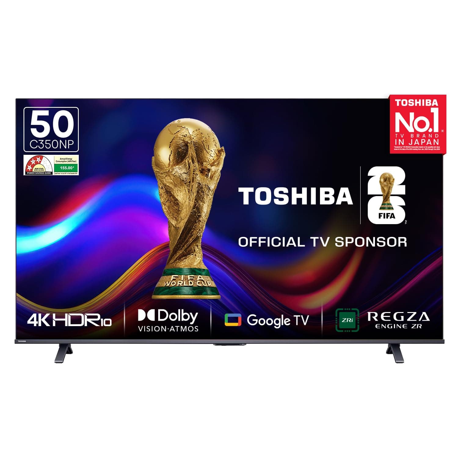 Toshiba 126 cm (50 inches) C350NP Series 4K Ultra HD Smart LED Google TV 50C350NP (Black)