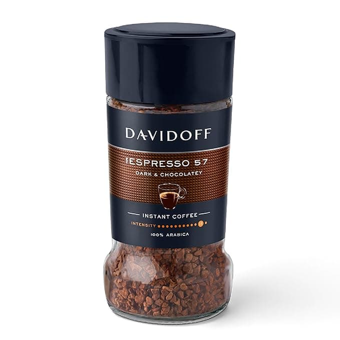 Davidoff Coffee Espresso 57, 45g | 100% Arabica Beans | 11/12 Intensity | Granules, Glass Bottle | 45g