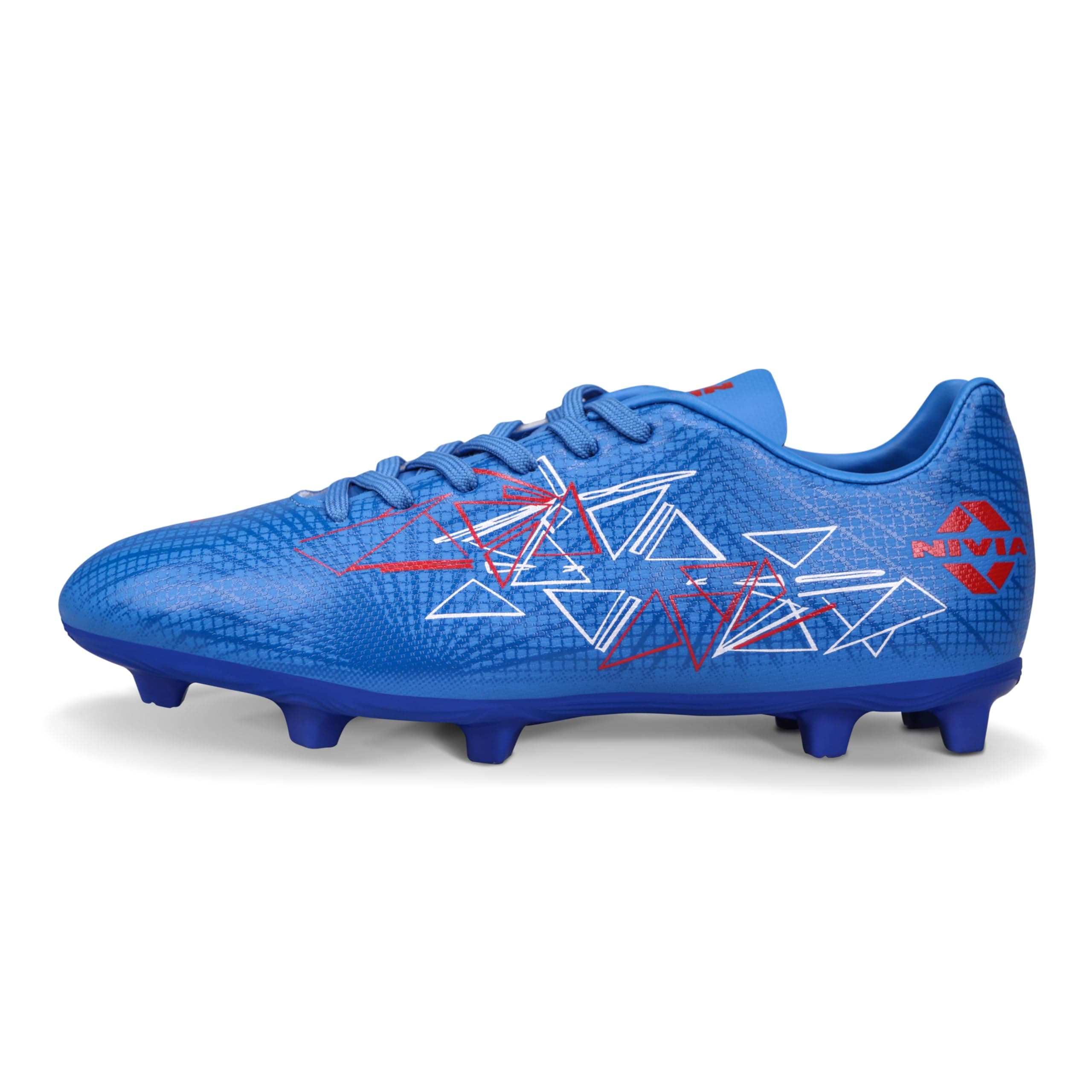 Nivia Carbonite 7.0 Football Stud for Men, TPU Sole with Synthetic Leather Upper, Die Cut Lightweight Insole, Ideal for Soft and Hard Grassy Ground Surfaces- UK06(Mid Blue)