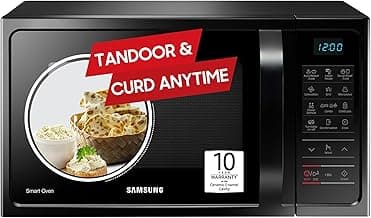 Samsung 28L, Convection Microwave Oven with Curd Making(MC28A5013AK/TL, Black, Ceramic Enamel Cavity with 10 Year Warranty)