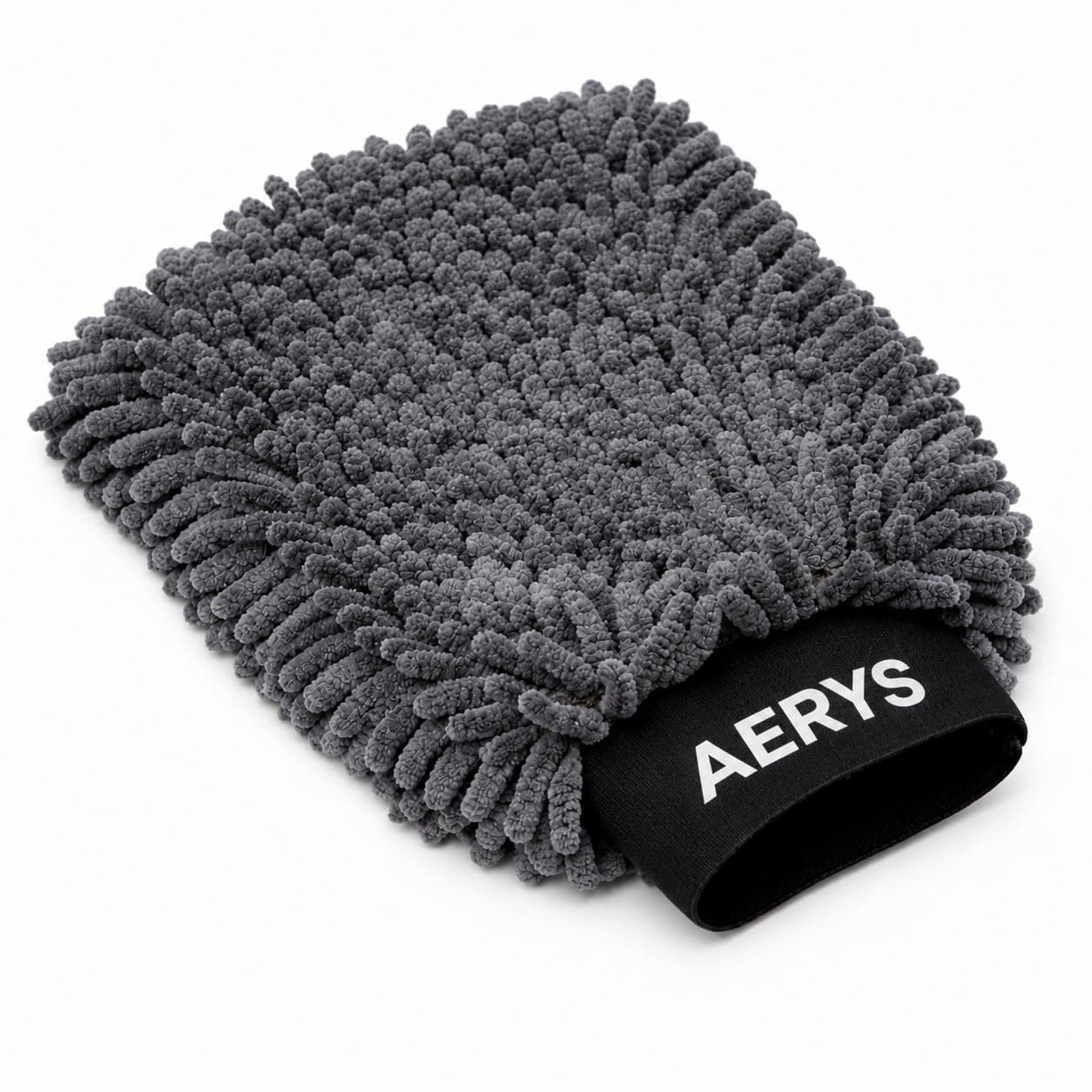 AERYS Chenille Microfiber Wash Mitt with 6 Month warrenty - Ultra Soft, Extra Plush, Dual Sided, Scratch Free and Super Absorbent Car Duster Gloves - Premium Car and Bike Washing Accessories