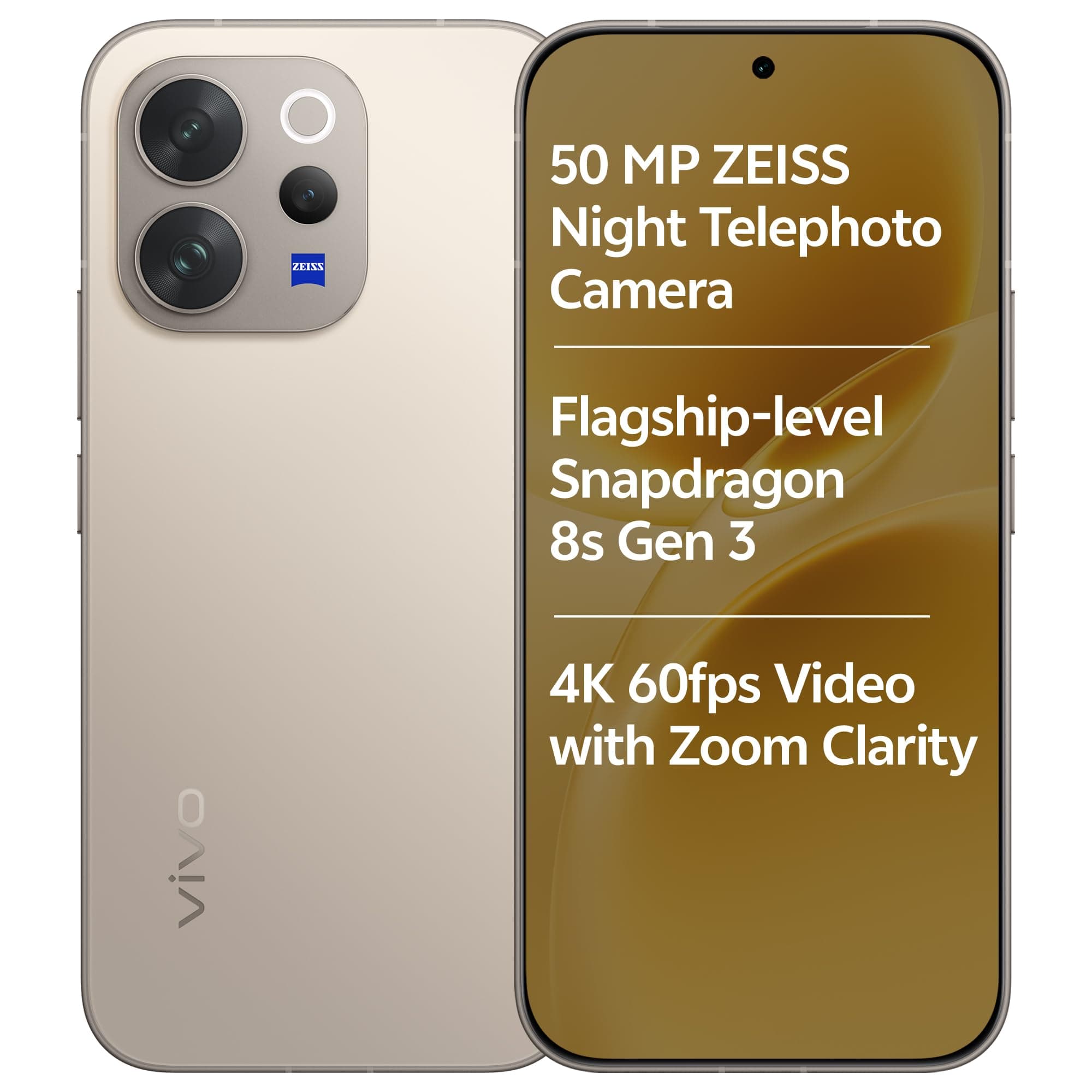 vivo V70 Elite 5G (Sand Beige, 8GB RAM, 256GB Storage) with No Cost EMI/Additional Exchange Offers