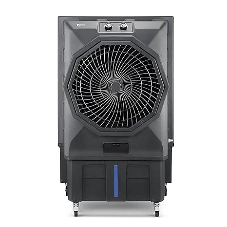 Orient Electric Stark 110 L Heavy Duty Commercial Air Cooler With 20" Fan | Aerofan Technology |High-Density Honeycomb Cooling Pads | Extra Powerful Air Throw & Auto Water Refill Technology| Grey