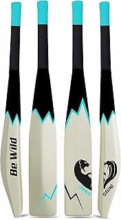 Jaspo Be Wild Heavy Duty Plastic Cricket Bat Full Plastic Bat Hard Plastic Bat Cricket Bat Full Size for All Age Groups – Kids Boys Girls Adults(Off White)