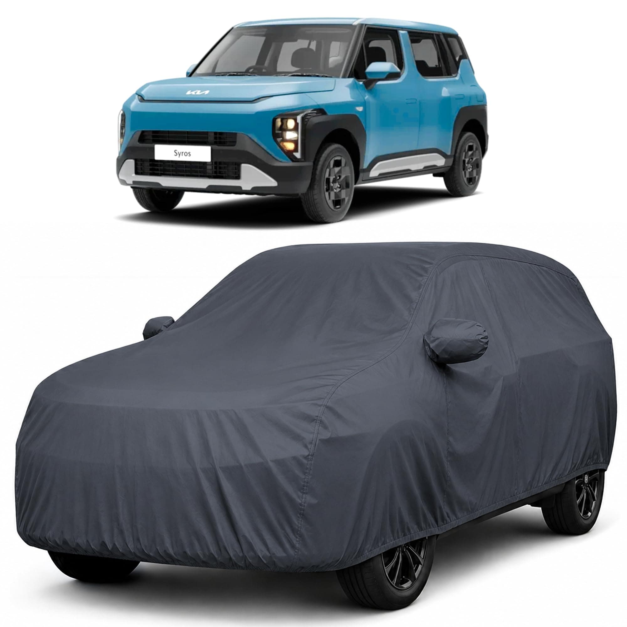 Autofact Premium Car Cover for Syros | All Weather Waterproof Full Body Car Cover | Light-Weight Triple-Stitched Outdoor Shield with UV Protection, Dustproof & Heat-Resistant
