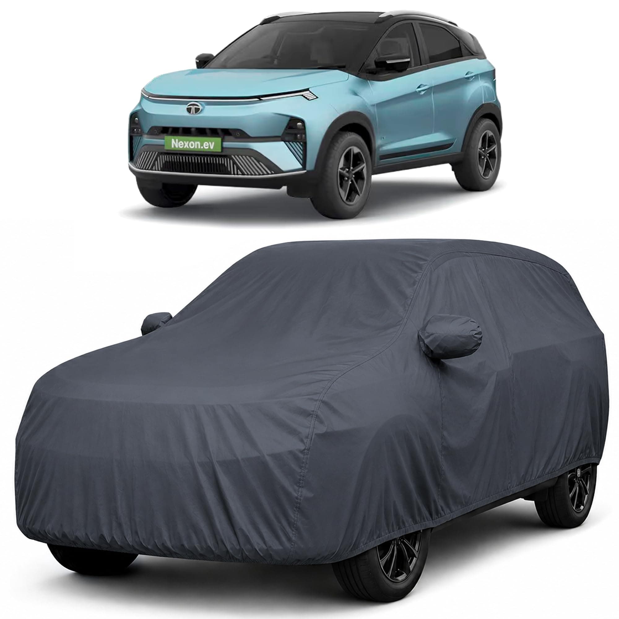 Autofact Premium Car Cover for Nexon EV 2023-2026 | All Weather Waterproof Full Body Car Cover | Light-Weight Triple-Stitched Outdoor Shield with UV Protection, Dustproof & Heat-Resistant