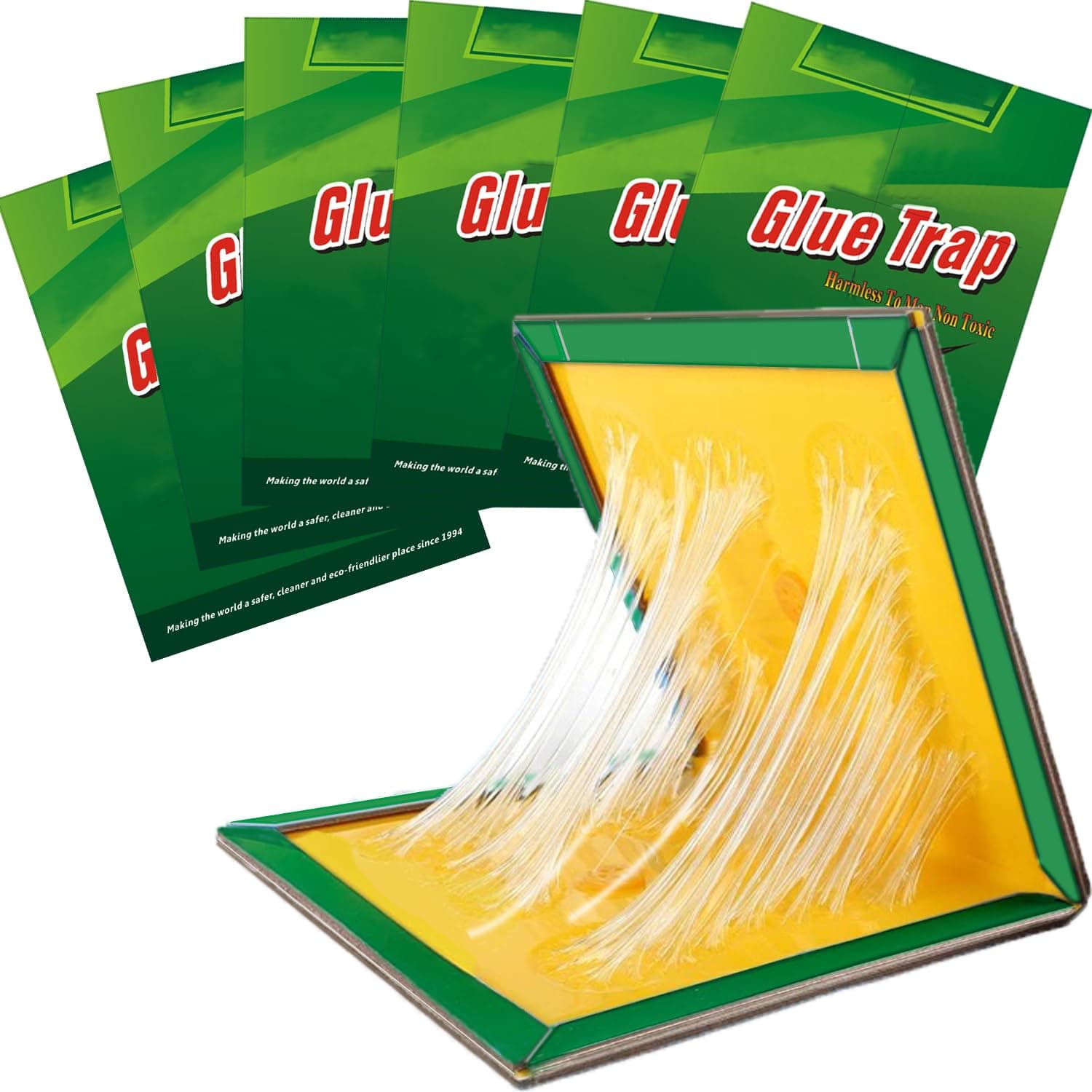 6 Pack Pest Trap Boards, Large Strong Sticky Pads for Multiple Pests, Glue Trap Pads for Indoor Outdoor Home Kitchen Garden