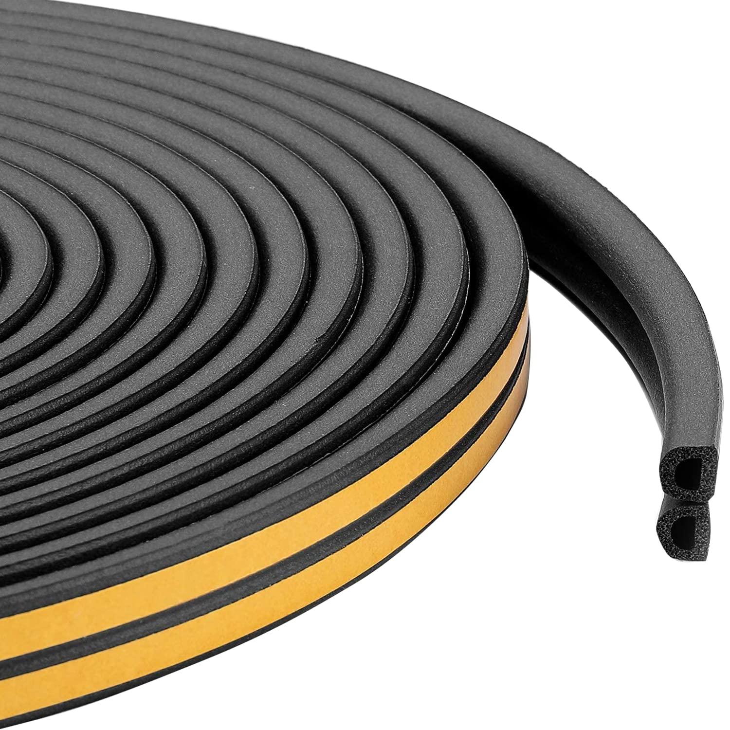 Sealing Tape, Door Seal, Self-Adhesive, 10 m Sealing Tape, Foam Rubber
