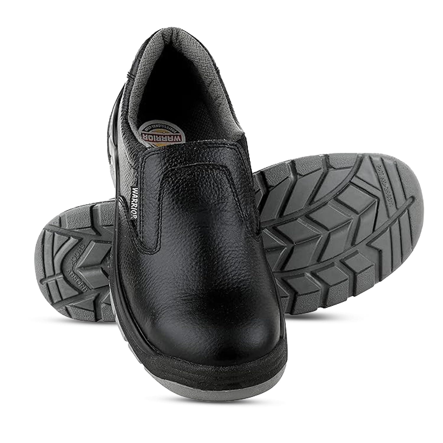 Liberty Warrior Lightweight Slip On Safety Shoes for Man | 3003-123 | Steel Toe Cap | Antislip & Water Resistant | Double Density, Antistatic & Abrasion Resistance | Black | Size 8 UK