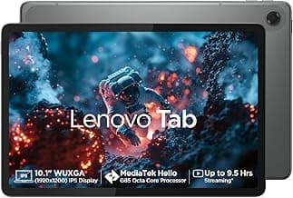Lenovo Tab | 10.1" Display, 4G (LTE) + Wi-Fi (Calling)| 4 GB RAM+64 GB ROM (Expandable up to 1 TB), MediaTek Helio G85,Metal Body, Dual Speakers with Dolby Atmos, Android 14, 5100mAh Battery, Grey