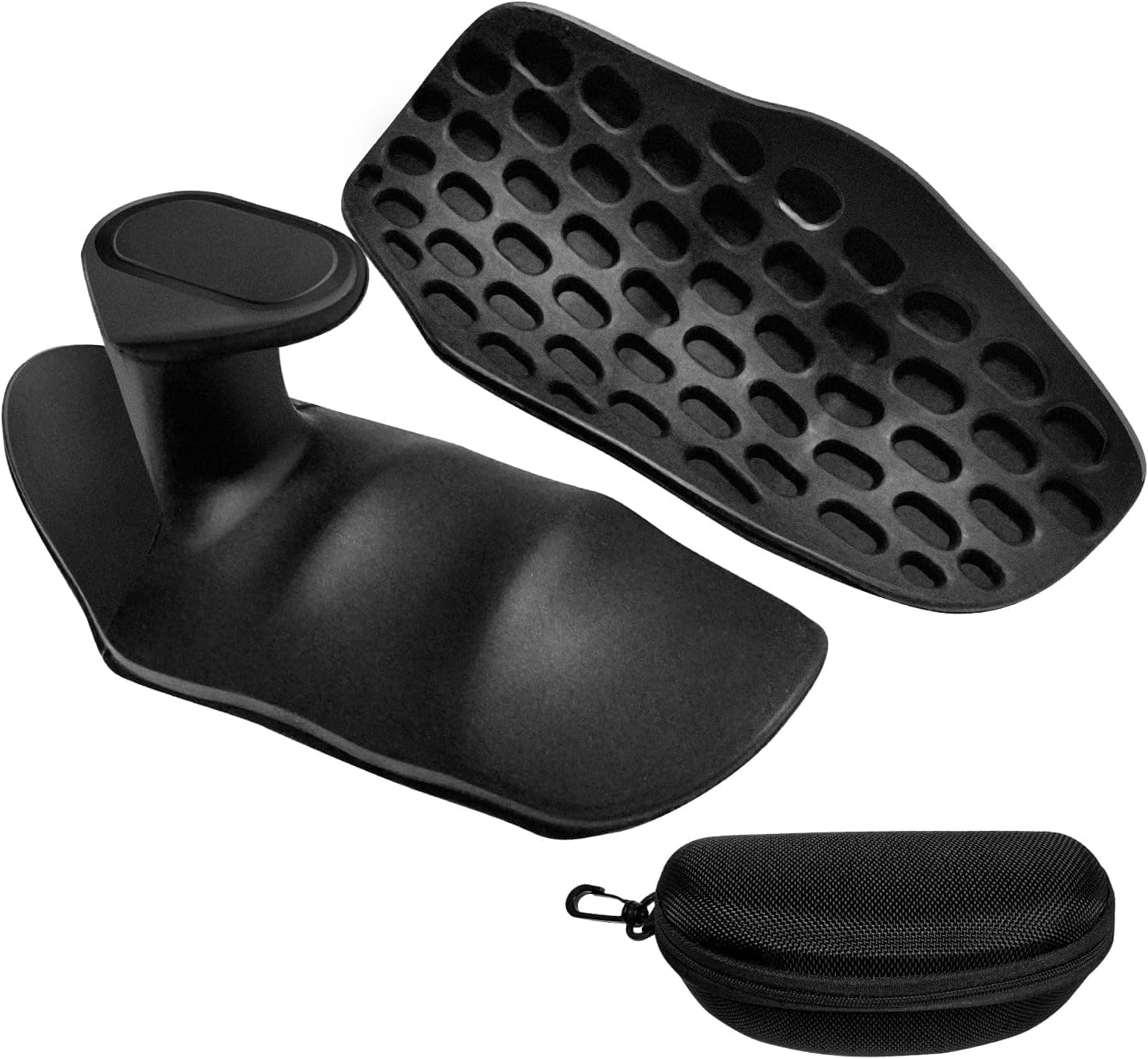 Leosportz Rubber Weight Lifting Grip for Men - Lifting Hook Straps for Gym Deadlifiting | Gym Gloves for Men Women Anti Slip Grip | Dumbbell Barbell Grip (Black)