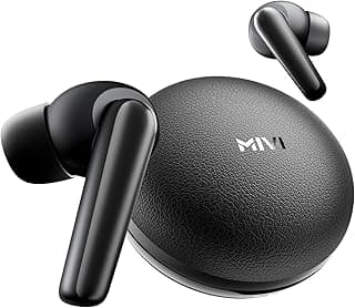 Mivi DuoPods Aura 35 dB Quad-mic ANC Wireless TWS Earbuds, 60H Playback, 13mm Bass Drivers, Gaming Mode 50ms, Bluetooth v5.3, IPX4 Sweat Proof, Made in India