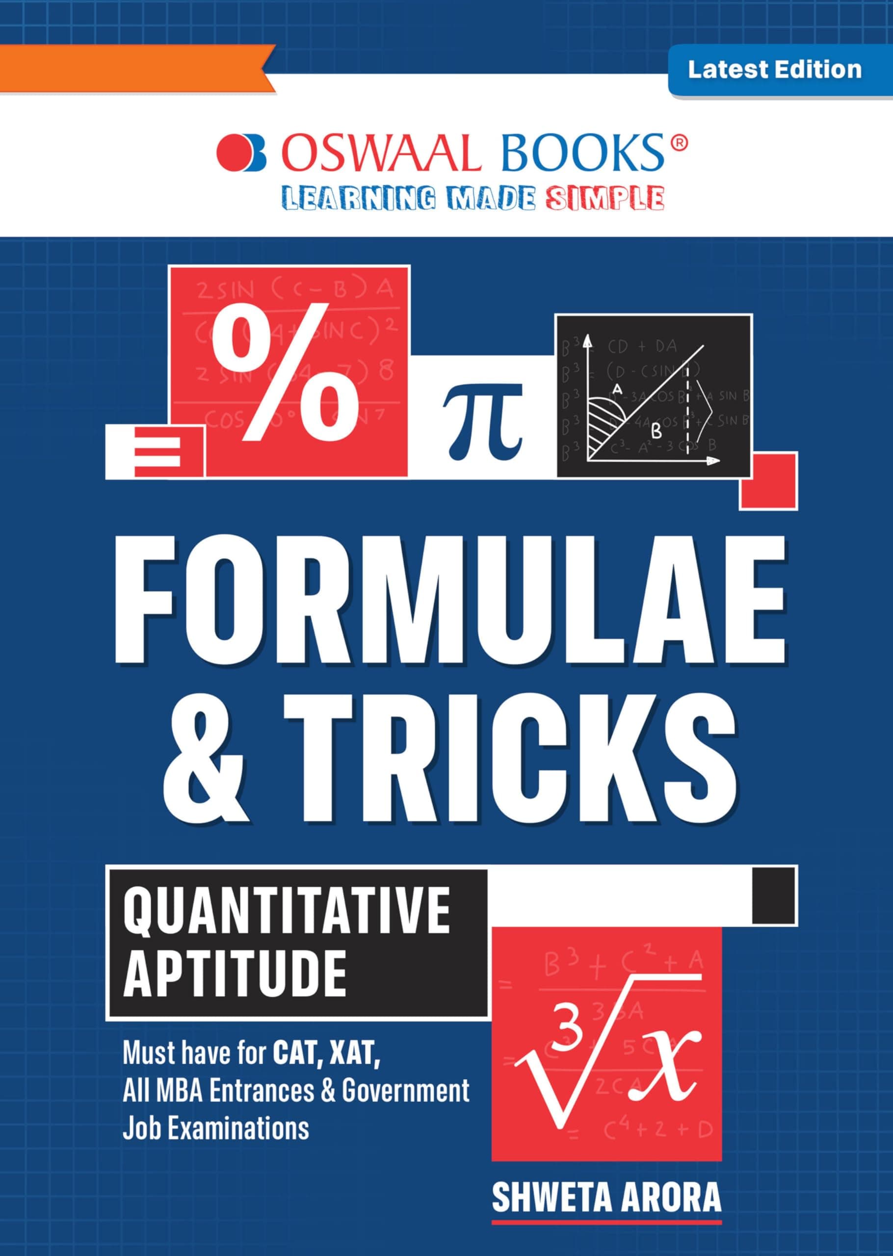 Oswaal Formulae & Tricks Quantitative Aptitude Book For CAT | XAT | MAT | Entrance & Government Job (MBA Exam) by Shweta Arora