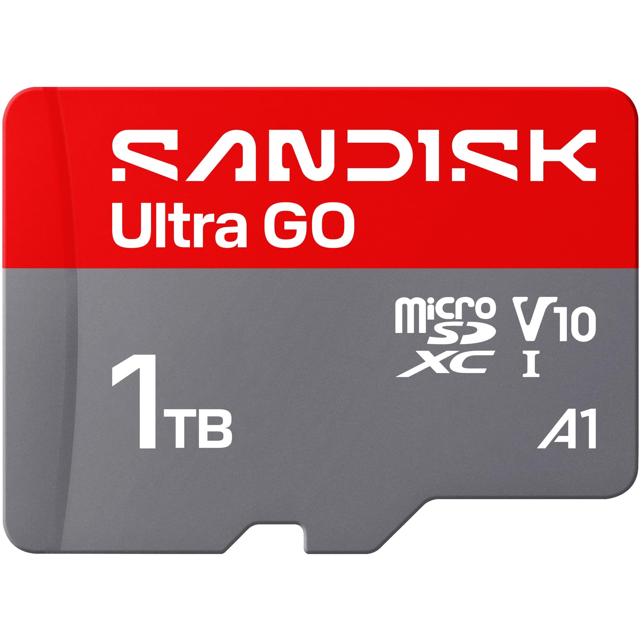 SANDISK 1TB Ultra Go microSD Card UHS-I, Up to 190MB/s, Full HD Video, Memory Card for Android Smartphones, Tablets, 10-Year Warranty