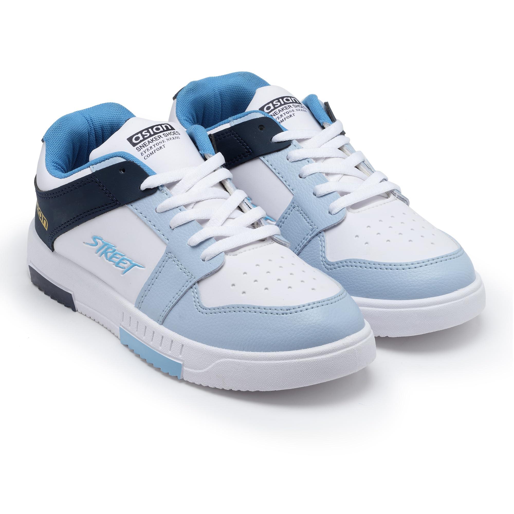 ASIAN TARZAN-04 Men's Casual White Sneaker Shoes with Synthetic Upper | Lightweight Lace-Up Shoes for Men's & Boy's,UK 10